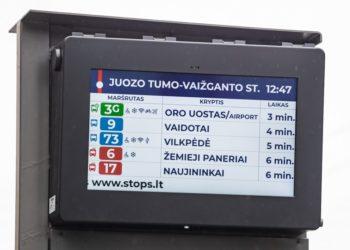 Sostinėje keleivius pasitinka naujos švieslentės