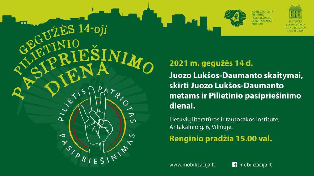 Juozo Lukšos-Daumanto skaitymai (tiesiogiai)
