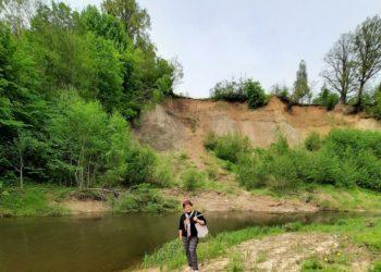 Autorė Pagramančio atodangoje | R.Jasukaitienės nuotr.