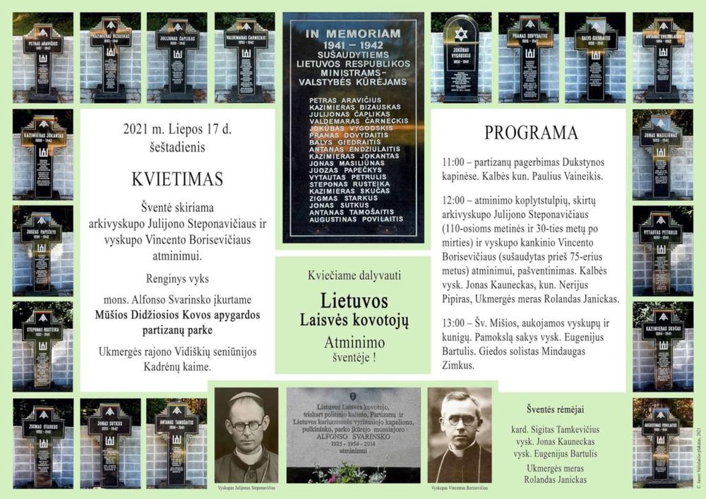 Kviečia Lietuvos laisvės kovotojų atminimo šventė