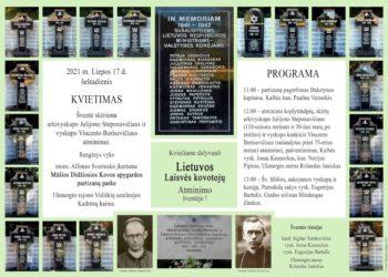 Kviečia Lietuvos laisvės kovotojų atminimo šventė