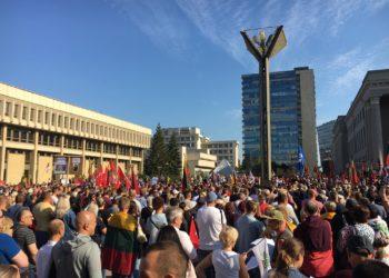 Mitingas prieš prievartinį skiepijimą 2021-08-10 | K. Krivicko nuotr.