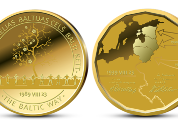 Baltijos keliui skirtas medalis nukaldintas iš etiškai išgauto aukso