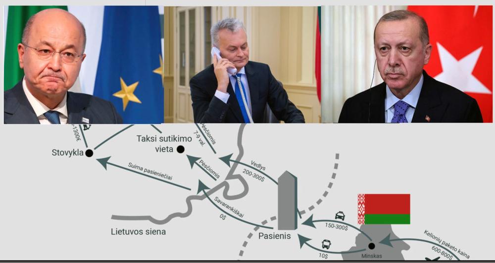 Prezidentas tarėsi dėl nelegalios migracijos srautų stabdymo priemonių su Turkijos ir Irako vadovais