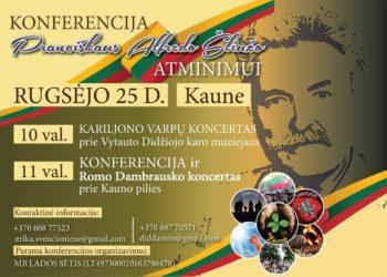 Kaune – konferencija skirta Pranciškaus Šliužo atminimui