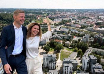 Remigijaus Šimašius ir Gilma Teodora Gilytė džiūgauja | Alkas.lt koliažas