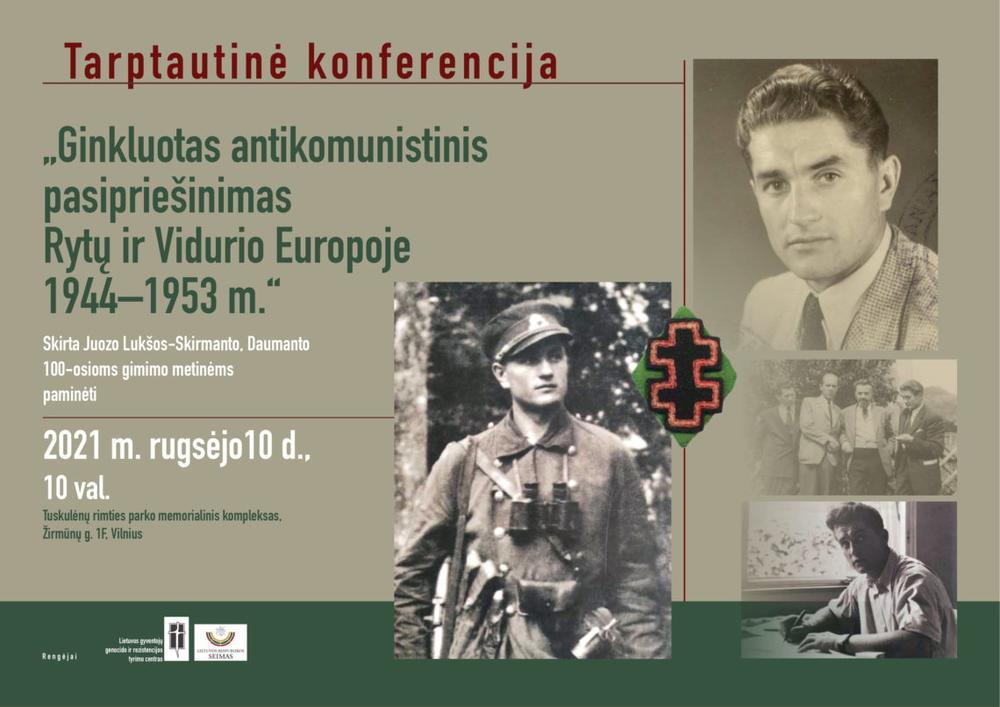 Konferencijoje bus aptartas ginkluotas antisovietinis pasipriešinimas Rytų ir Vidurio Europoje