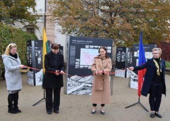 Čekijos Parlamento Senate atidaryta paroda „Po svetimu dangum“