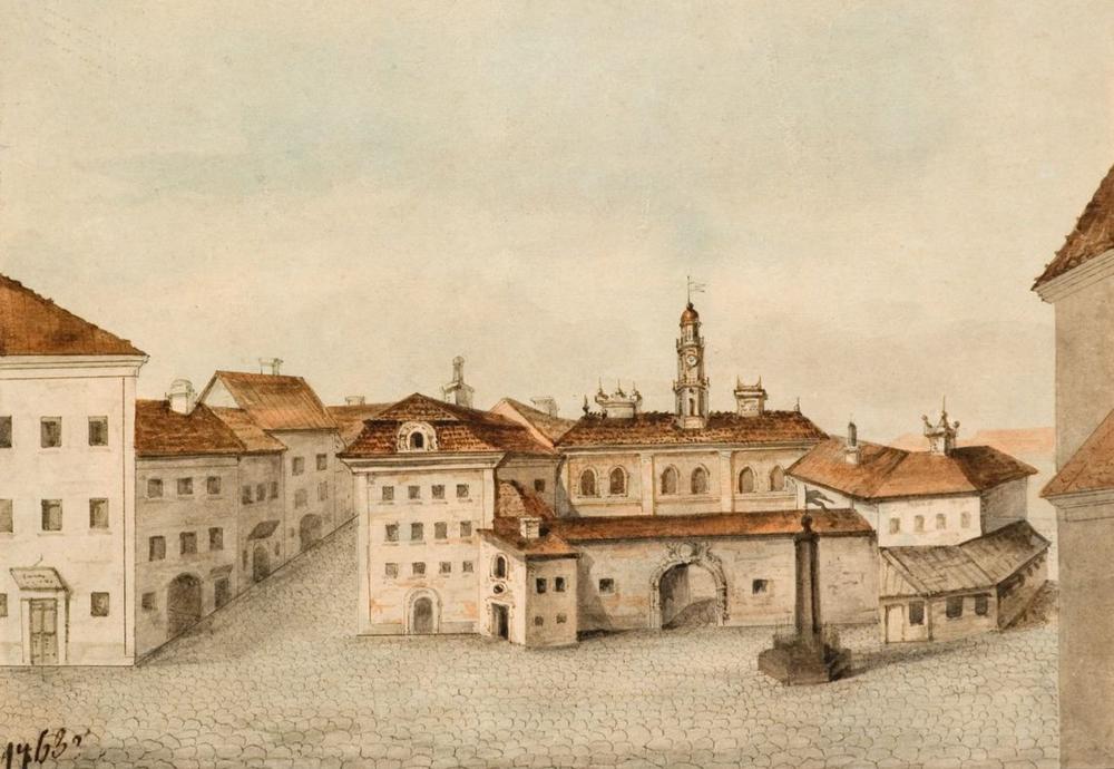Marcelinas Januševičius. Vilniaus rotušė 1763 m. | Lietuvos nacionalinio dailės muziejaus nuotr.