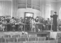 Baigiamasis valstybinis dirigavimo egzaminas valstybinėje konservatorijoje, Vilnius, 1956 m. | Šeimos nuotr.