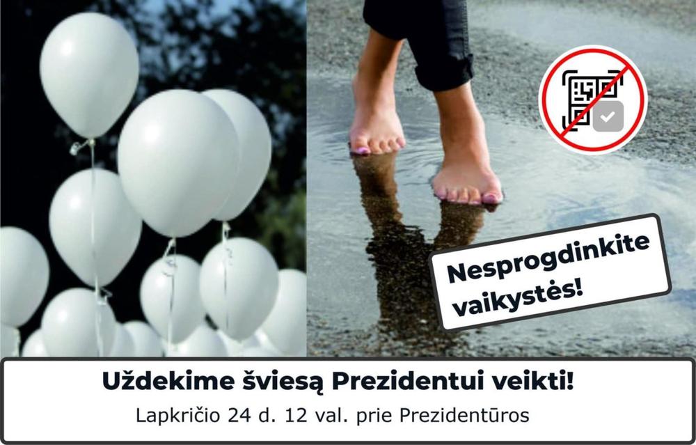 „Basos mamos“ ir vėl renkasi prie Prezidentūros