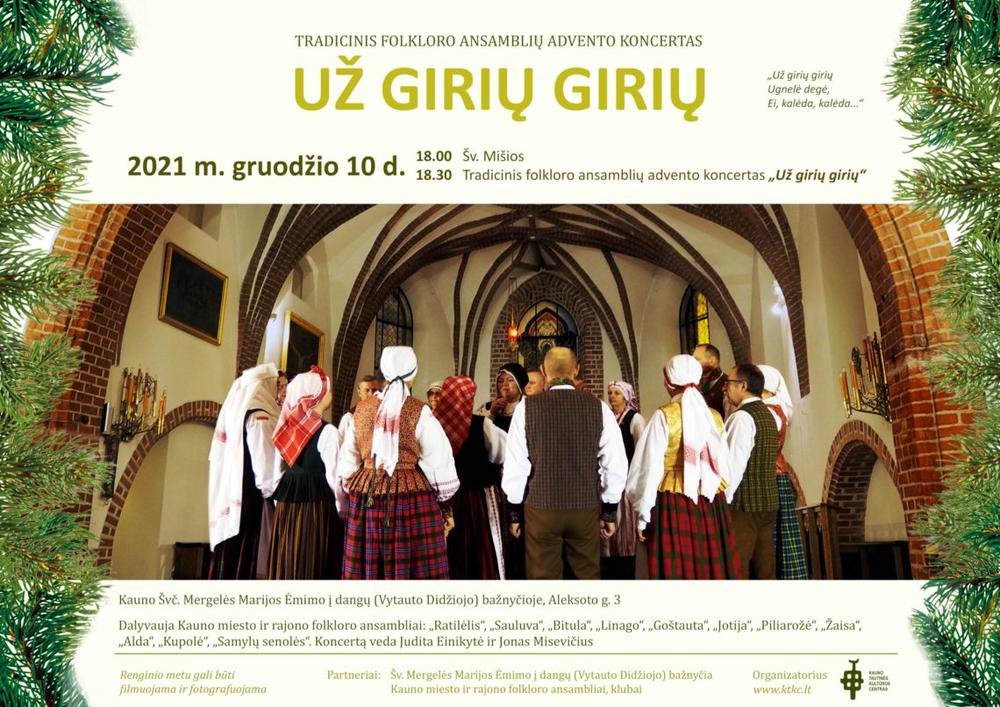 Kaune – advento koncertas „Už girių girių“