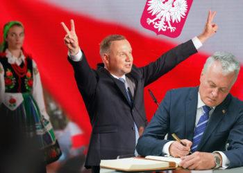 Lenkijos prezidentas džiūgauja | Alkas.lt koliažas