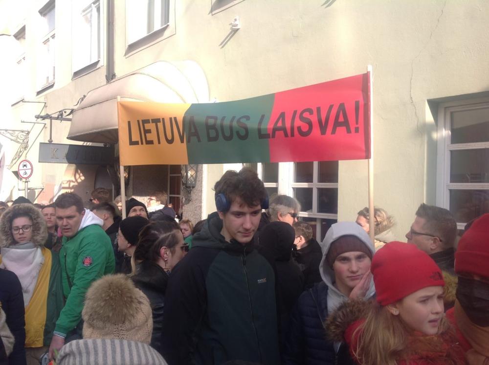 Vasario 16-osios minėjimo renginys „Signatarų balkonas“ Vilniuje | Alkas.lt., Tomo Baranausko nuotr.