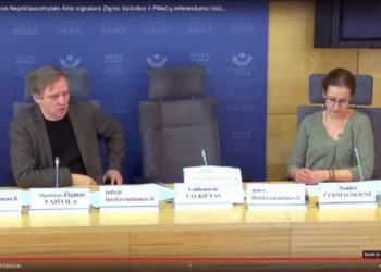 Spaudos konferencija apie referendumo likimą Lietuvoje