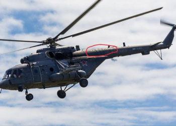 Rusų sraigtasparnis su užrašu ant borto "Na Berlin" (vėliau numuštas) | Alkas.lt ekrano nuotr.