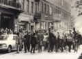 Antisovietinės manifestacijos, kilusios po R. Kalantos žūties, dalyviai Kauno Laisvės alėjoje. 1972 m. gegužės 18 d. | Lietuvos ypatingojo archyvo nuotr.