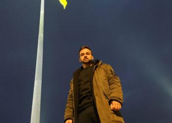 Ukrainos aktorius Daniilas lankė civilius žmones, kurie jau tris mėnesius gyvena rūsiuose | Asmeninė nuotr.