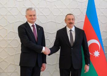 Gitanas Nausėda ir Ilhamas Alijevas | prezidentas.lt nuotr.