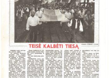 V. Valiušaitis. Šiandien Sąjūdžio 34-tosios metinės