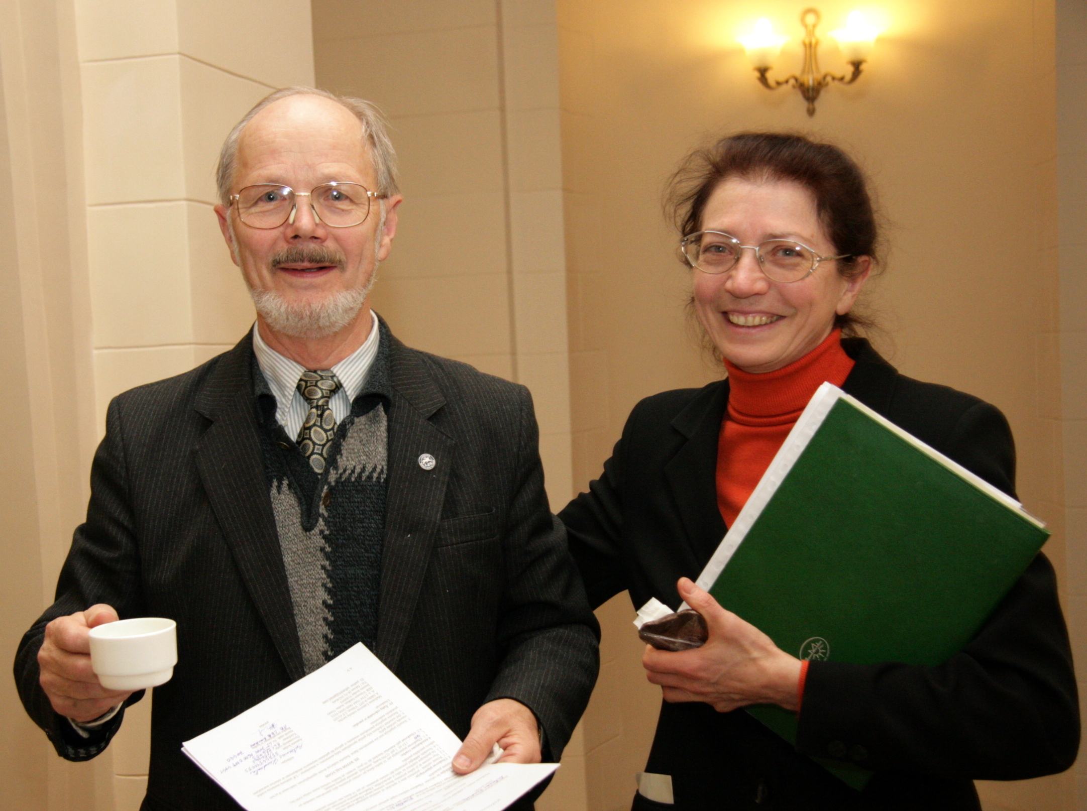 Vytautas ir Tatjana en Scienca akademijoje 2008 m. | Lietuvos esperantininkų sąjungos nuotr.