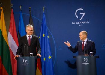 Gitanas Nausėda ir Olafas Šolcas | prezidentas.lt nuotr.