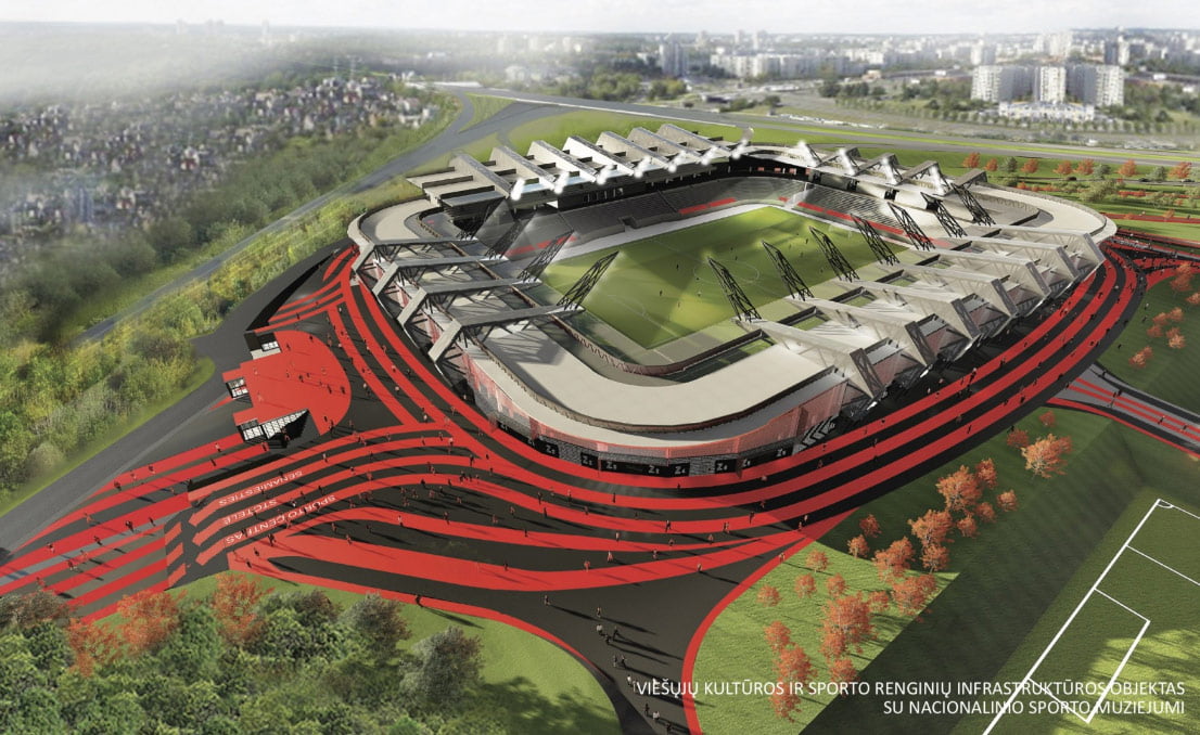 Pritarta patobulintiems Nacionalinio stadiono komplekso projektiniams pasiūlymams | Vilniaus miesto savivaldybės nuotr.