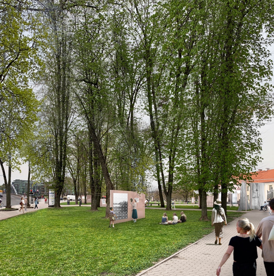 Siekiame, kad tai būtų ne tik paviljonas mieste, tačiau ir miestas paviljone, - sako projekto autoriai (Projekto „Atlasas“ vizualizacija) | Lietuvos nacionalinio muziejaus nuotr.