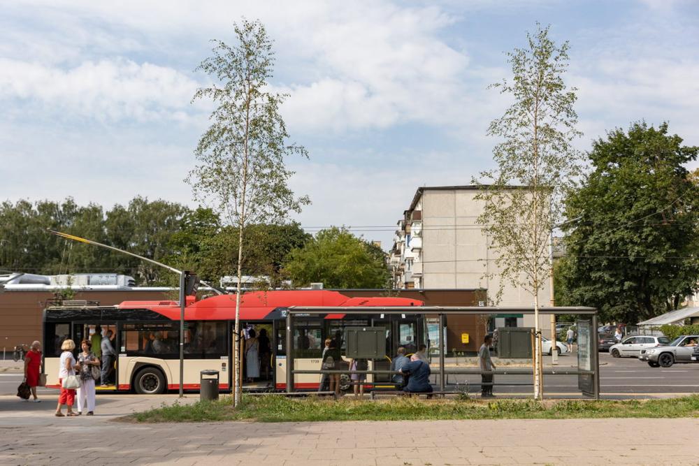 Transporto stotelėse – daugiau žalumos