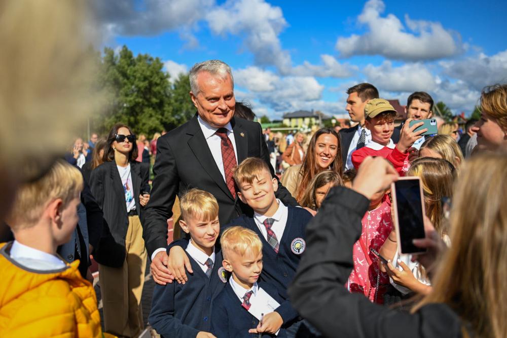 Prezidentas lankėsi Balsių progimnazijoje
