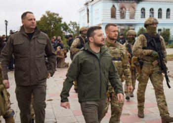 Volodimiras Zelenskis Iziume | www.president.gov.ua nuotr.