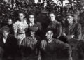 Albinas Kentra (sėdi pirmas iš kairės) lageryje (Karagandos sritis, Kazachstanas, 1949–54) | A. Kentros archyvas