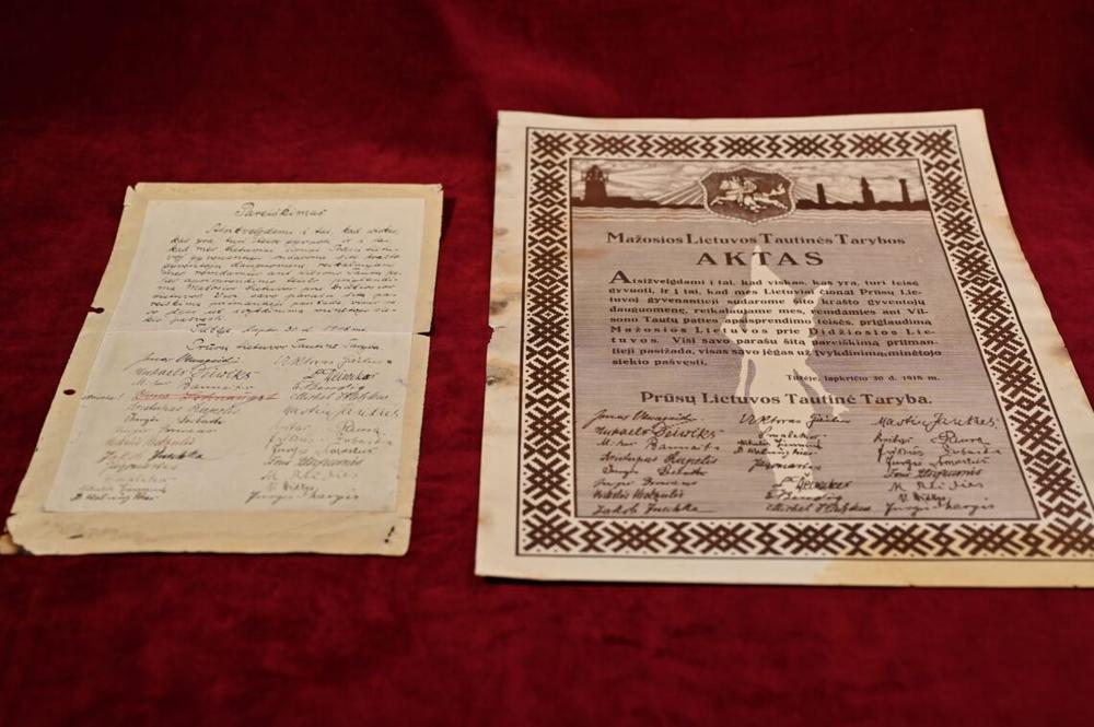 Originalusis 1918 metų Tilžės aktas: istorinės svarbos lobis, pasiekiamas tik Karo muziejuje | Vytauto Didžiojo karo muziejaus nuotr.