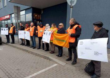 Solidarumo piketas „Laisvę – Baltarusijos profesinių sąjungų vadovams ir nariams!” | rengėjų nuotr.