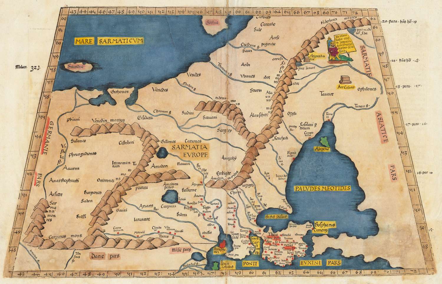Klaudijo Ptolemajo Europos žemėlapyje pavaizduota Baltijos jūros dalis | wikipedia.org nuotr.