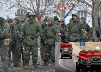 Rusų okupantai iš Ukrainos namo grįžta karstuose | facebook.comGeneralStaff.ua nuotr.