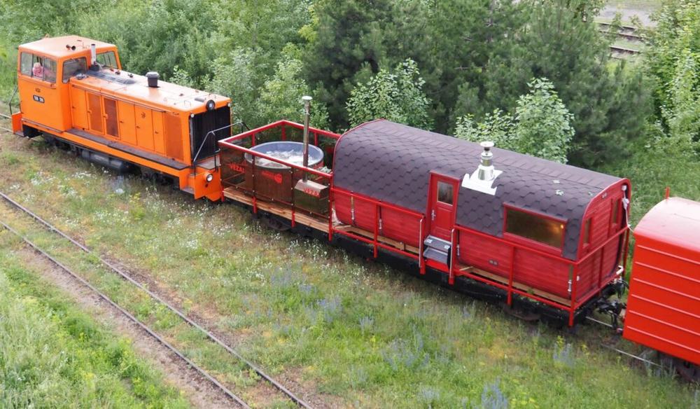 Vagonas-pirtis | VšĮ „Aukštaitijos siaurasis geležinkelis“ nuotr.