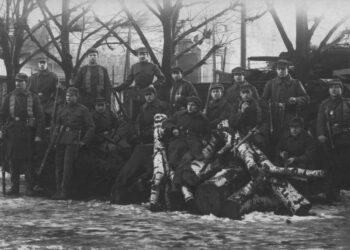 Savanorių karių nuotrauka, užėmus Klaipėdą. 1923 m. sausis | MLIM archyvo nuotr.