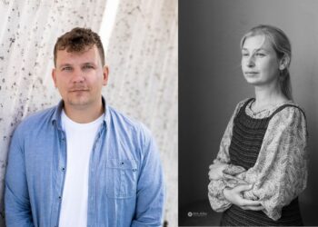 Fotokoliaže iš kairės: Simonas Bernotas (aut. Annette Mück) ir Jurgita Jasponytė (aut. Dirk Skiba) | lrkm.lrv.lt nuotr.