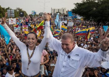 2024 m. Sacharovo premiją laimėjo venesueliečiai Edmundo González Urrutia ir María Corina Machado | M. Gutierrez, EFE nuotr.