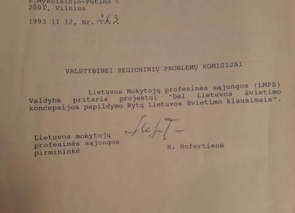 Laiškas Lietuvos Respublikos Kultūros ir švietimo ministrui D. Trinkūnui ir Seimo švietimo, kultūros ir mokslo pirmininkui B. Genzeliui | voruta.lt nuotr.