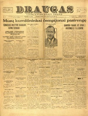 JAV lietuvių laikraštis „Draugas“ | Vikipedijos nuotr.
