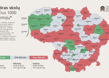 Skolų žemėlapis | Lietuvos antstolių rūmų nuotr.