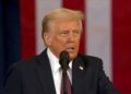 JAV prezidentas Donaldas Trampas sako inauguracinę kalbą