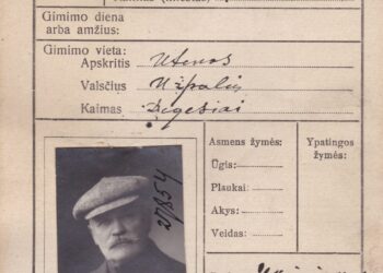 Gen. Jono Galvydžio-Bykausko LR vidaus paso kortelė, išduota 1921 m. gruodžio 12 d., saugoma Kauno regioninio valstybės archyvo fonduose. KRVA. F. 66, ap. 8, b. 403 | Kauno regioninio valstybės archyvo fondo nuotr.