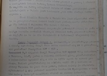 Seinų apskrities liaudies tarybos posėdžio, vykusio 1956 m. gegužės 19 d., protokolas nr. III/56. Punsko pagrindinės mokyklos mokytojos Kazimieros Lysakovskos pasisakymas dėl Bendrojo lavinimo licėjaus su lietuvių dėstomąja kalba įkūrimo Punske | punskas.pl nuotr.