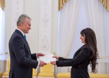 Gitanas Nausėda ir Olha Nikitčenko 