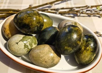 Neišsemiamas kūrybos šaltinis Velykiniams margučiams – gamtinės priemonės | J. Veličkienės nuotr.