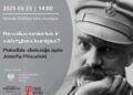 Pokalbis apie J. Pilsudskį. Renginio plakatas