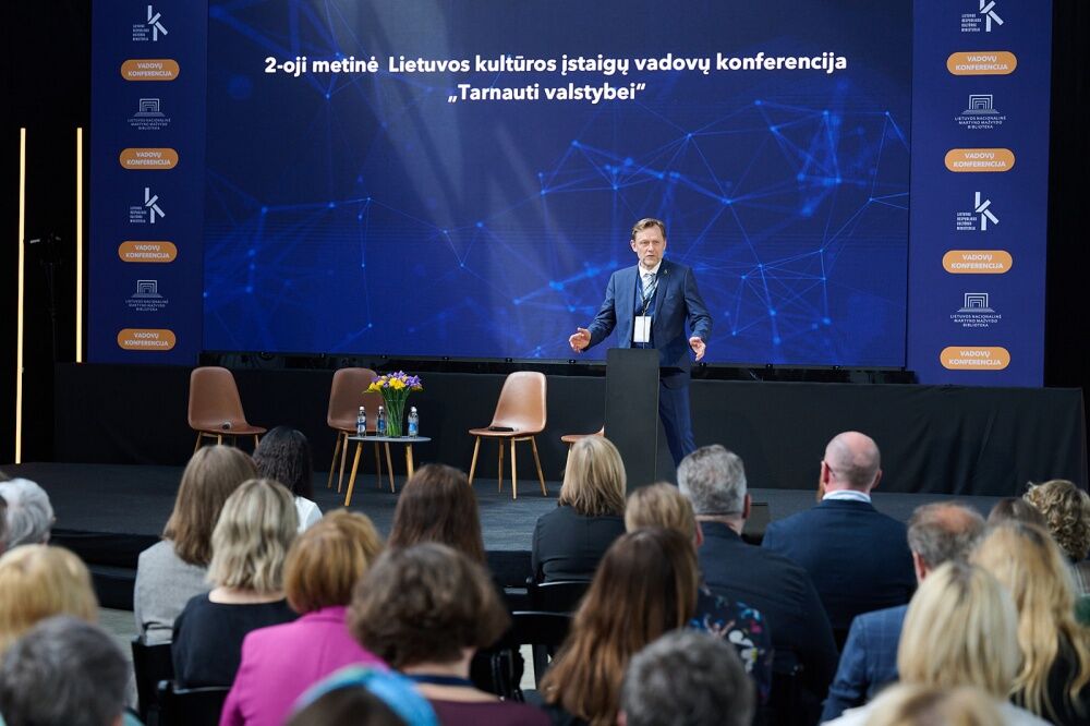 Sveikinimo kalba, Kultūros ministras Šarūnas Birutis | G. Gražio nuotr.